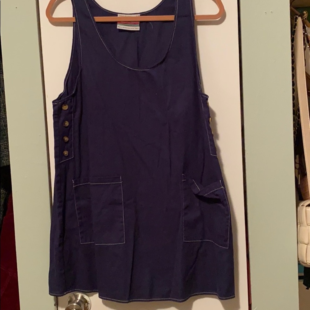Navy shift tank dress